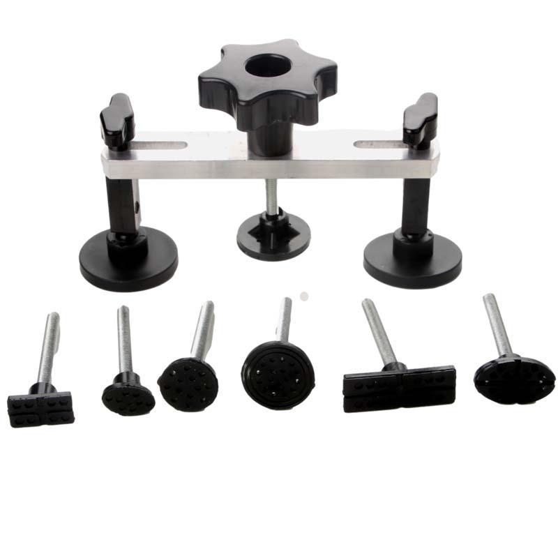 Набор инструментов для ремонта вмятин на автомобиле с экстрактором-присоской и 18 прокладками для устранения повреждений листового металла и града.