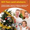 24 листа рождественских наклеек для детей, DIY пазлы, игры, игрушки, дети делают рождественскую сцену, наклейки, забавные рождественские поделки, подарки