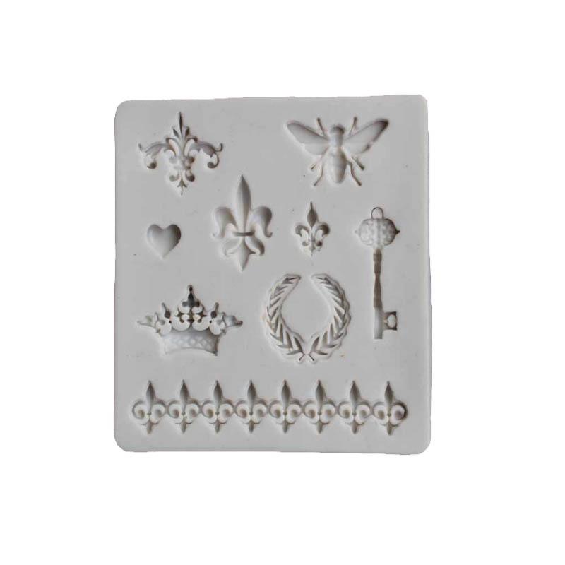 Инструмент для украшения торта Корона Рамка Ювелирные изделия Рельеф Пчела Ключ Сахарная помадка Форма
