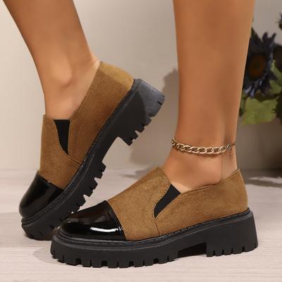 2025 новые туфли-лодочки большого размера женские новые осенние с леопардовым принтом европейские и американские с круглым носком на толстом каблуке лоферы на одном педале повседневная обувь