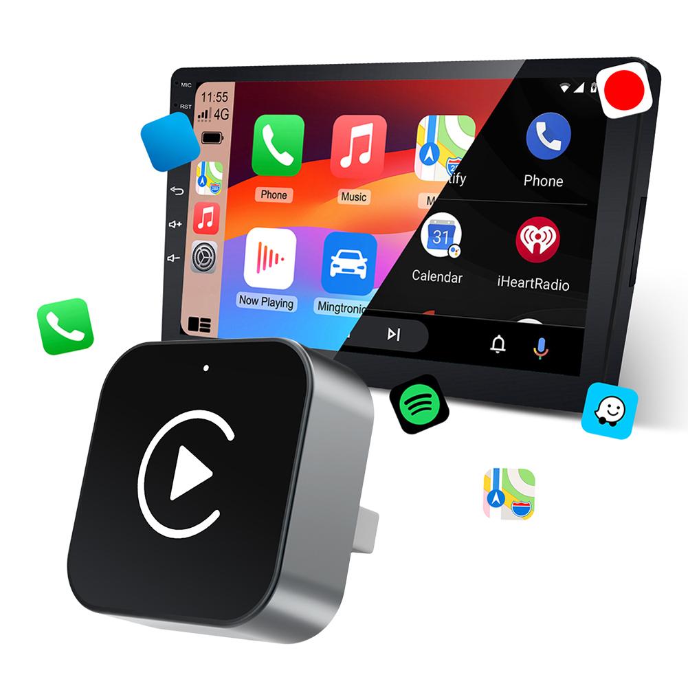 2 в 1 беспроводной автомобильный адаптер CarPlay Android Auto, Carplay AI Box, автоматически подключаемый беспроводной адаптер CarPlay для автомобилей с заводским подключением CarPlay