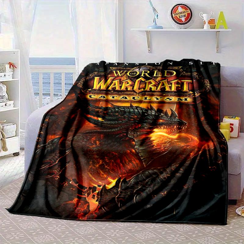 Warcraft game Blanket Flannel Blanket for bed, sofa, Camping, Hiking, Picnic Essentials, gift for family Fan gifts