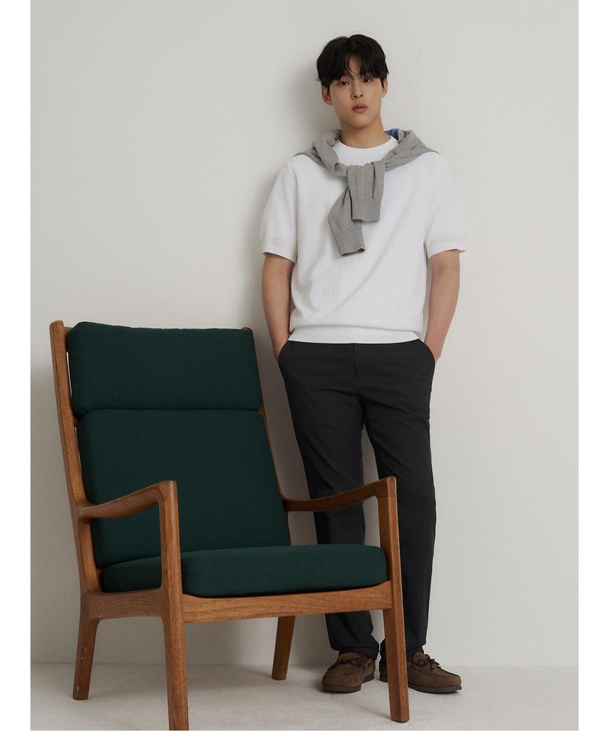 Брюки Binpolmen из смесовой льняной ткани Оксфорд Стандартный крой Черный