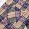 2024 весенние клетчатые рубашки, женские топы и блузки с длинным рукавом, женские повседневные блузки с карманами, свободная женская рубашка в клетку фиолетового цвета