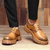 Martin Boots Men's Low-cut British Style Big Head Thick-soled Tooling Shoes Men's Thick-soled Soft Leather Shoes Men