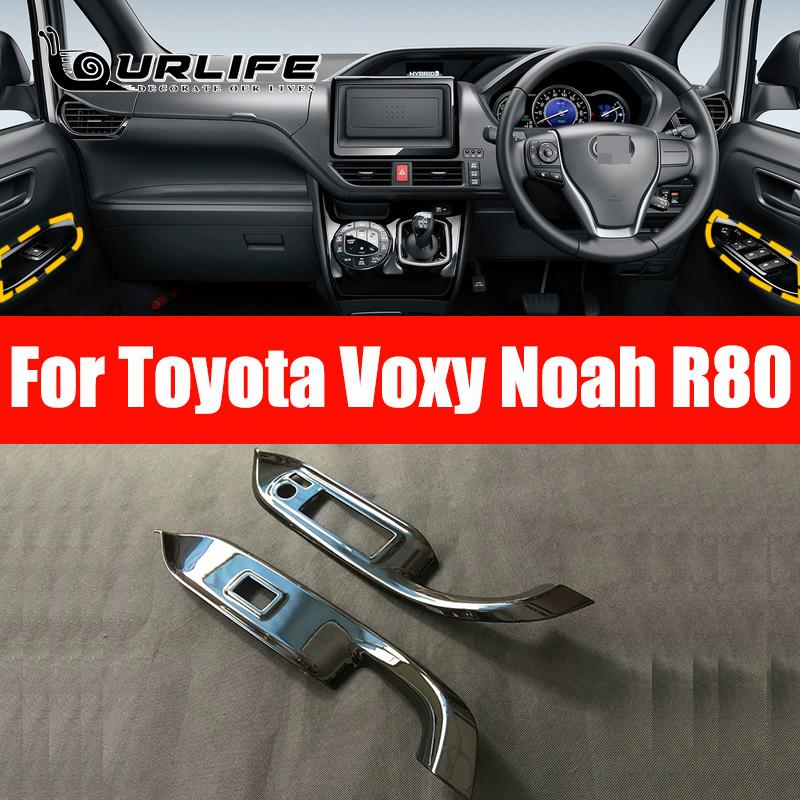 Для Toyota Voxy Noah R80 RHD 2014-2017 2018 внутренняя дверная ручка рамка декоративная отделка крышка переключателя стеклоподъемника