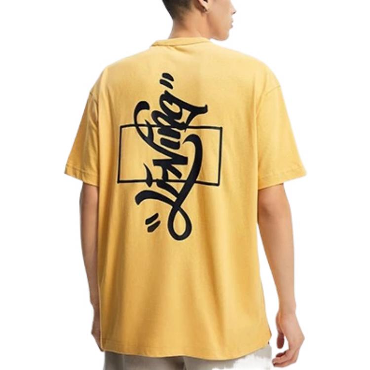 Li Ning x Disney Sports Fashion Collection T Shirt Men's Light Ochre Yellow AHSR501-3