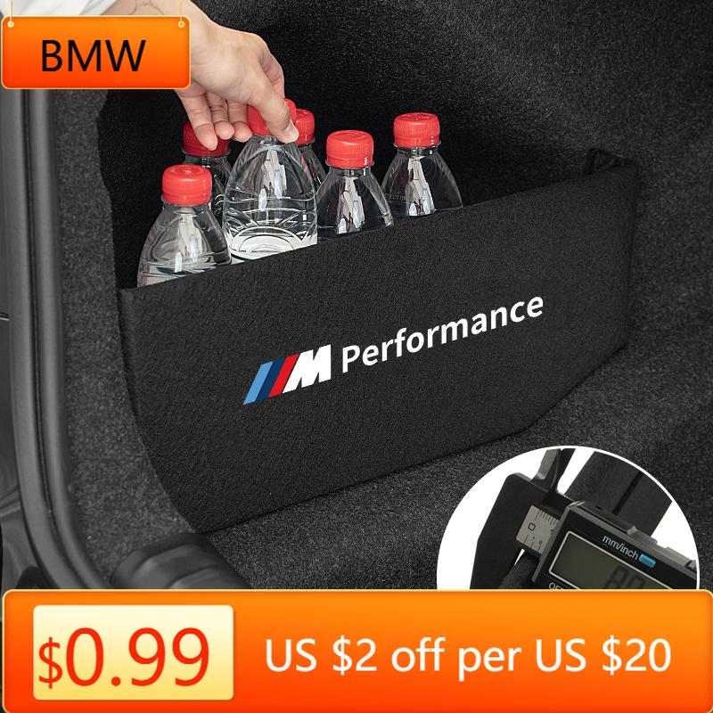LLYEG1 Car Sticker Car Rear Trunk Partition Board Side Storage Organzier For BMW G30 G38 G20 F30 F10 G11 G12 F48 F49 F39 X1 X2 X3 X5 X6