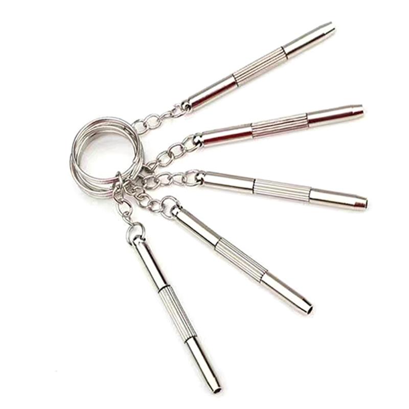 3 In 1 Eyeglass Screwdriver Portable Keychain Screwdriver Watch Repair Kit Tools