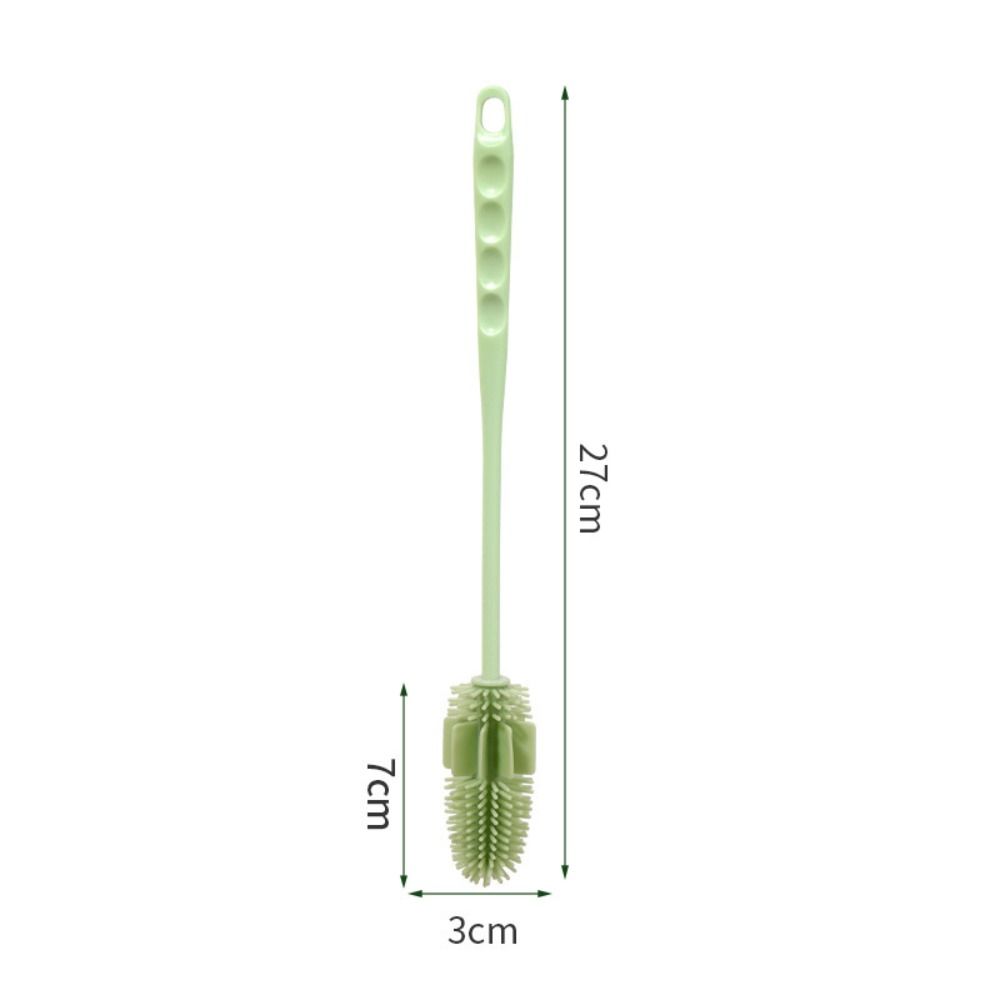 Long Handle Bottle Cleaning Brush Multipurpose Cup Scrubber Cleaning Supplies Glass Cleaner Groove
