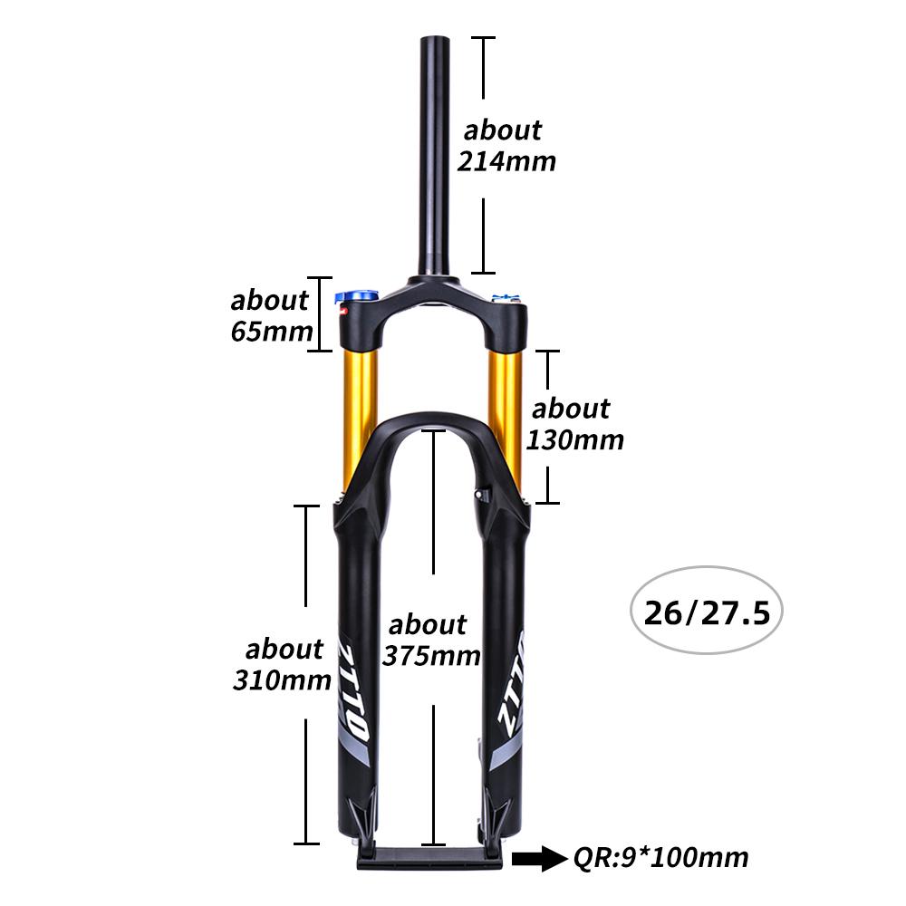 ZTTO MTB Bike Air Fork 120mm Travel Suspension 27.5 29 Inch Quick Release Straight Tube 1 1/8" Bicycle Front Fork Cycling Parts