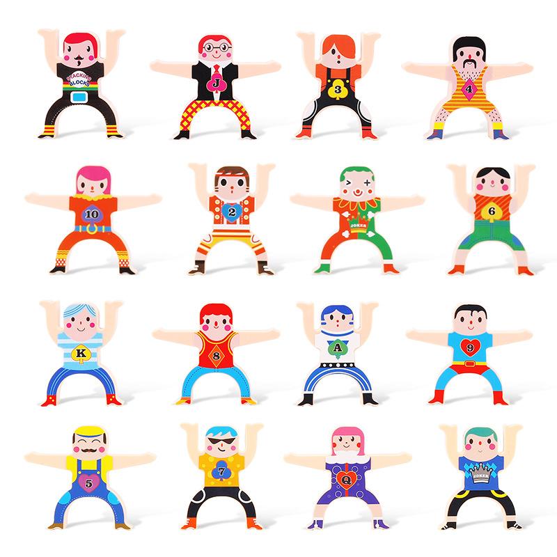 DIY Montessori Toys Balance Doll Building Blocks Board Stacking High Blocks Play Games Early Educational Toys For Children Kids