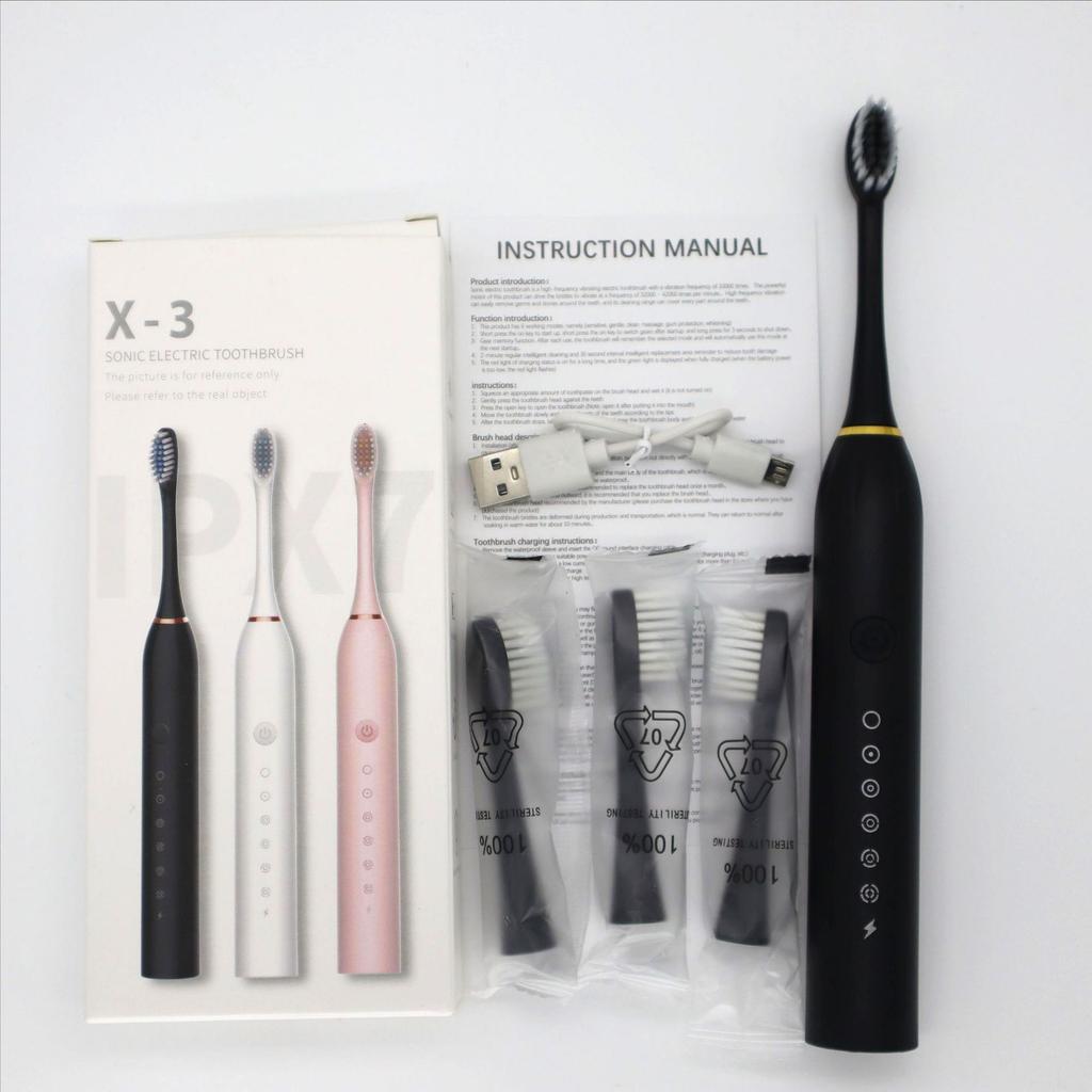 Электрическая зубная щетка, Перезаряжаемая модель, Универсальная щетка с мягкой щетиной для взрослых и детей, Портативный дорожный набор для домашнего использования, Зубная щетка.