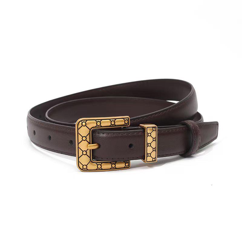 Genuine Leather Women's Decorative Waist Chain Belt for Jeans