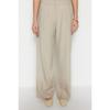 Brown Wide Leg Pleated Woven Trousers Twoaw22pl0475