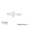 5pcs/Lot Egypt Ankh Cross Charms For Bracelet Necklace Stainless Steel Pendant DIY Accessories Amulet Crucifix Egyptian Jewelry