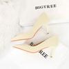 Women's Fashion Slim Heels High Heels Shallow Mouth Pointed Toe Versatile Commuter Single Shoes