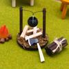 4Pcs Doll Camping Accessories Dollhouse Decoration Handicraft Fireplace