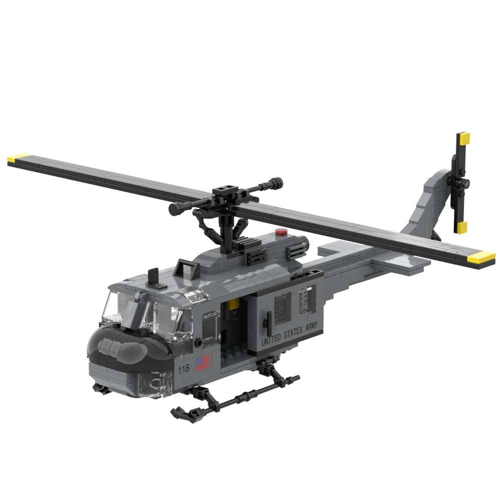 UH-1D HUEY Вертолет Набор Строительных Блоков Игрушка Набор для Сборки Армейский Военный Комплект UH1D Комплект Совместим с Брендами
