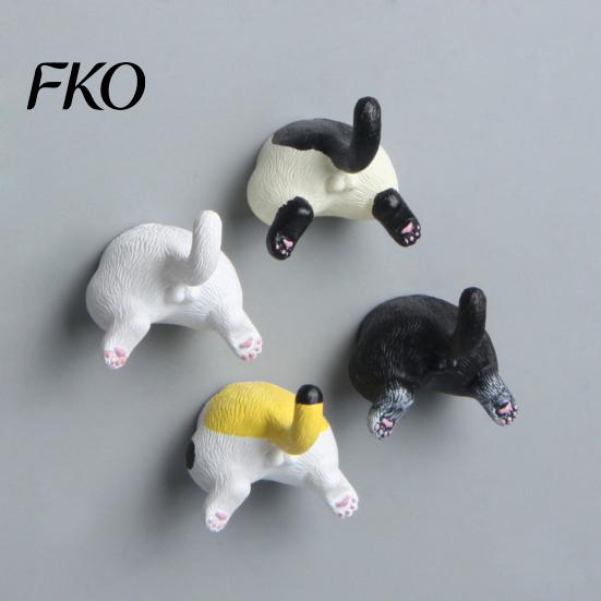 Decorative Whiteboard Magnets 3D Cat Butt Refrigerator Magnet, Kitten Ass Cabinet Fridge Home Kitchen Office Decoration Gift for Lovers Locker