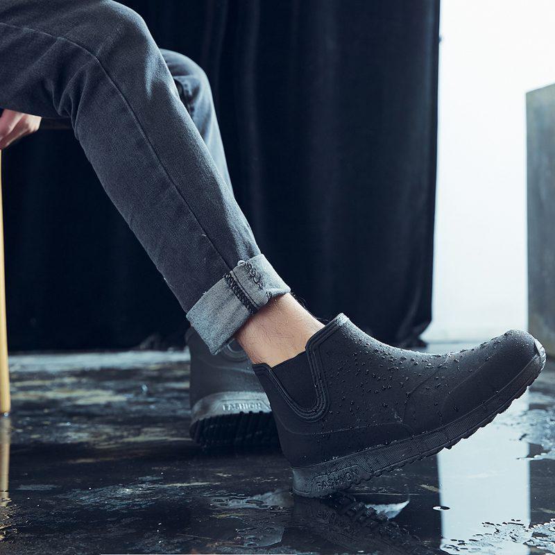 Мужские водонепроницаемые нескользящие резиновые сапоги для использования на открытом воздухе, рыбалки и кухни