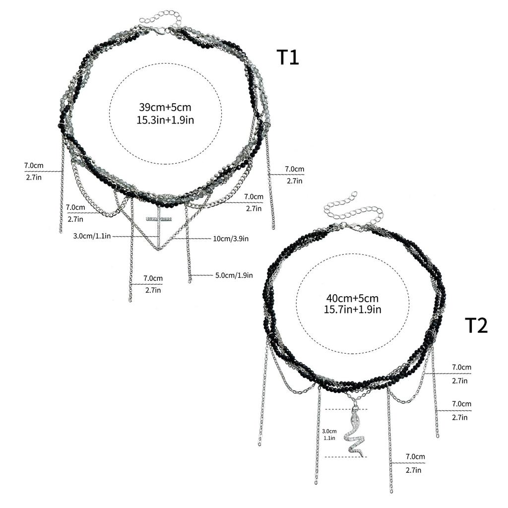 Модное прочное ожерелье из стеклянных кристаллов с крестами, стильными стразами на элегантной цепочке-змейке