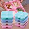 4 сетчатых контейнера для закусок, многоразовые контейнеры для приготовления еды, портативные контейнеры для обеда для детей и взрослых, домашние бутылки для хранения закусок, кухонный инструмент