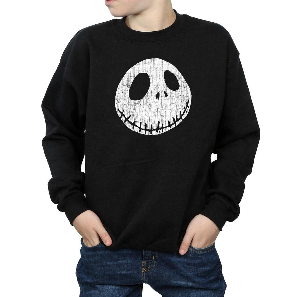 Disney Boys Nightmare Before Christmas Jack Cracked Face Sweatshirt