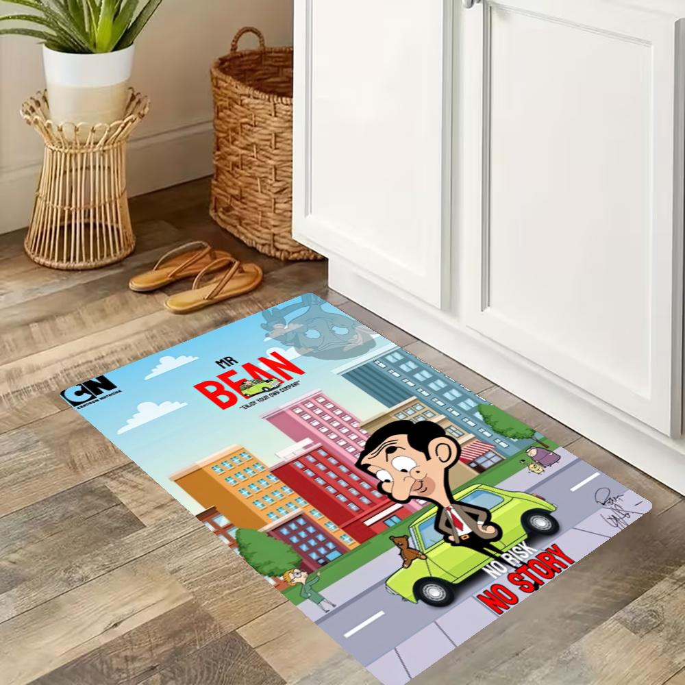 Mr Bean3 Kitchen Mats Durable Bathroom Pads Comfortable Rugs Carpets For Kitchen Home Office Sink Laundry Room Bathroom Decor
