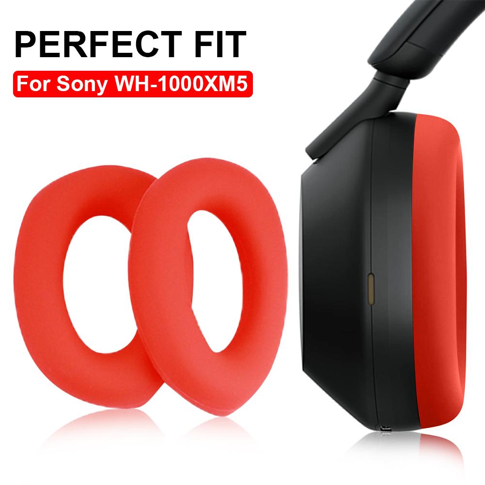 Для Sony WH-1000XM5 2 шт. силиконовые амбушюры наушники амбушюры сменные моющиеся потостойкие шумоподавляющие