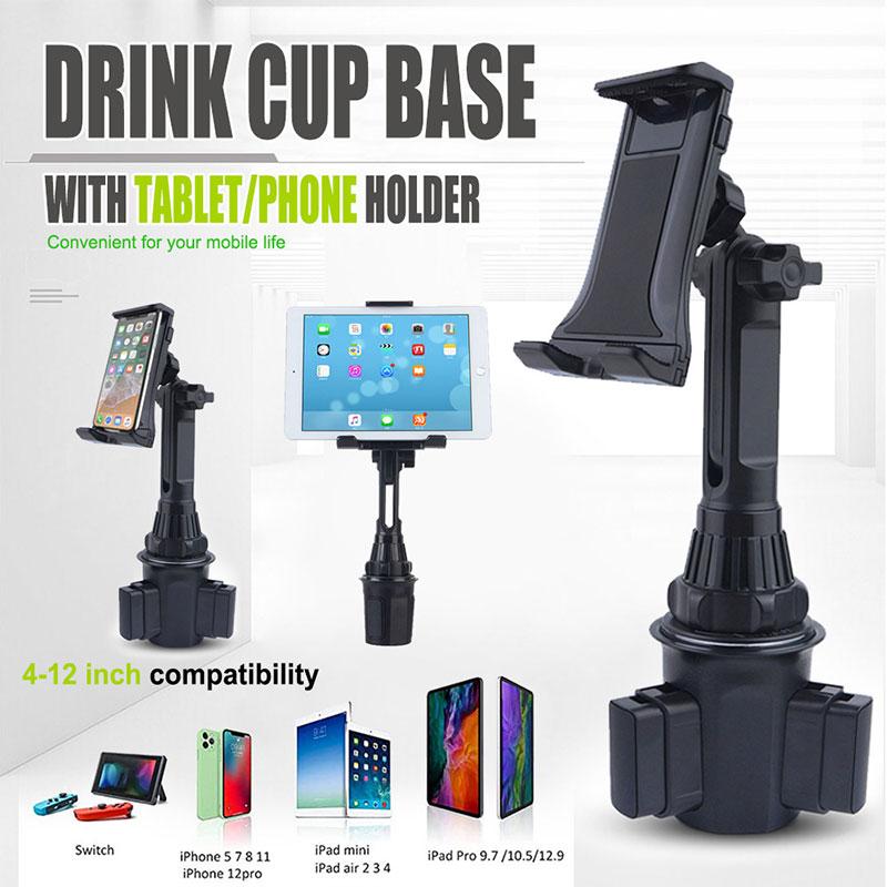 360 Degree Adjustable Tablet Cup Holder Mount Car Phone Tablet Holder Universal For Suvs Vehicle Interior Accessories