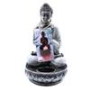 Buddha Resin Candle Holder, White Medium
