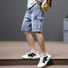 Men's Summer Japanese Fashion Denim Multi-Pocket Loose Shorts