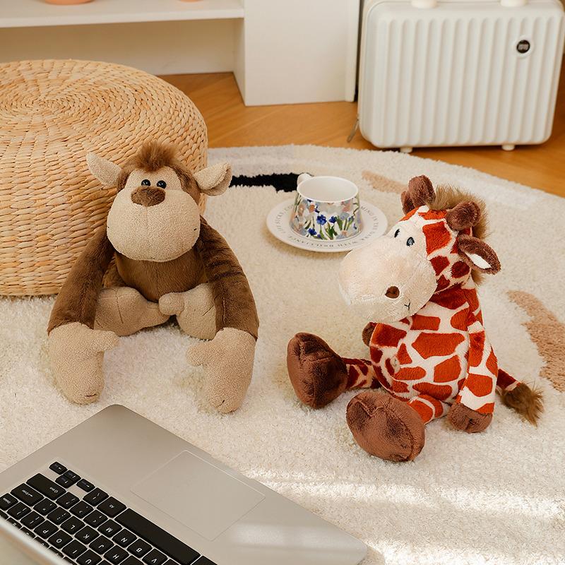 Stuffed Animal Jungle Animal Set Soft Plush Collectible for Home Decor Desk Bedroom Birthday Holiday Gift for Home Decor