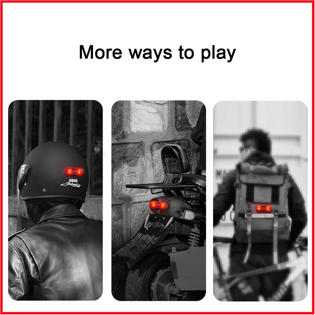 Предупреждающий свет для мотоцикла, светодиодный умный фонарь для шлема, ночной сигнал безопасности для велосипедистов, универсальный задний фонарь для велосипедного шлема, аксессуары