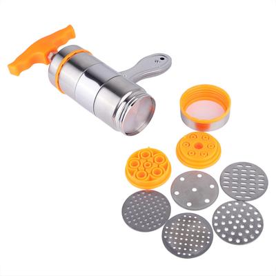 Бытовая ручная машина для приготовления макарон из нержавеющей стали, пресс-машина для приготовления лапши с 7 формами