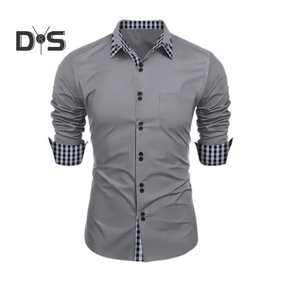 Мужская весенняя рубашка с цветными блоками и клетчатым принтом, однобортная приталенная рубашка с длинным рукавом и пуговицами с лацканами, уличная одежда, повседневная деловая рубашка-кардиган, пальто