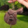 Saddle Shape Acrylic Key Ring Mini Key Chain Hook Western Cowboy Saddle Acrylic Pendant For Horses Lover Gift Decoration