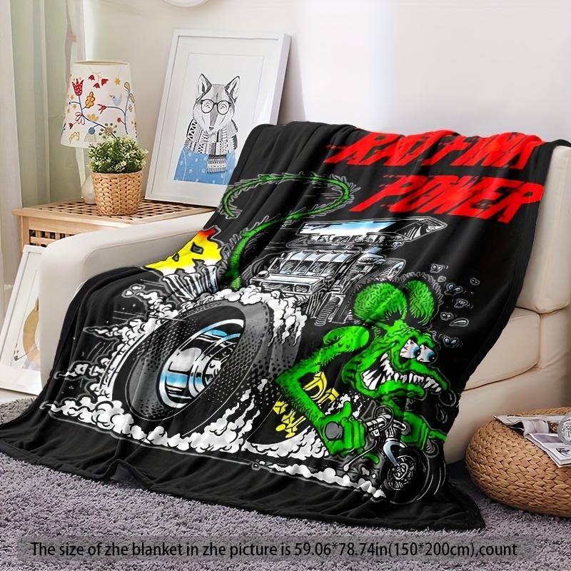 1pc Polyester Digital Easy Mouse Pattern Printed Blanket, Shawl Blanket, Nap Blanket, Soft And Skin-Friendly, Leisure Sofa Blanket, for Bedr