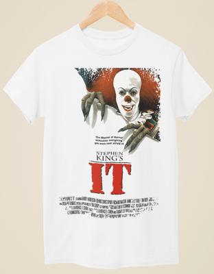 IT - Унисекс белая футболка, вдохновленная киноплакатом Унисекс футболка