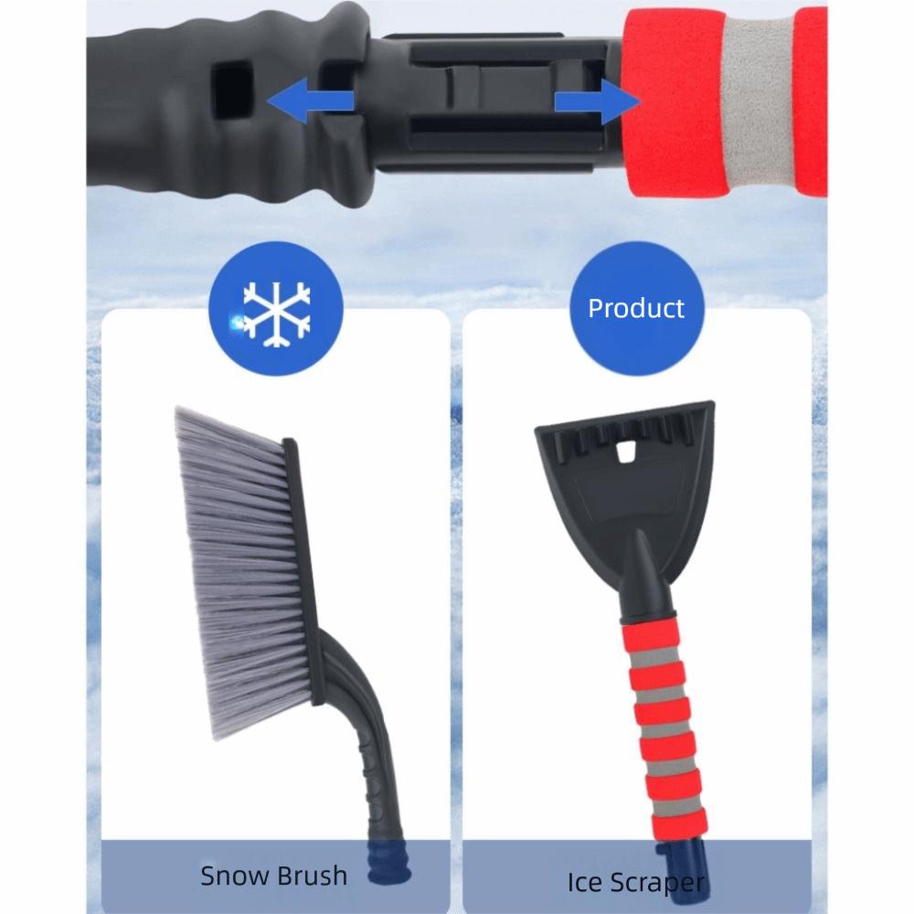 Detachable Snow Shovel Brush Portable Windshield Deicer Remover Practical Wash Defroster