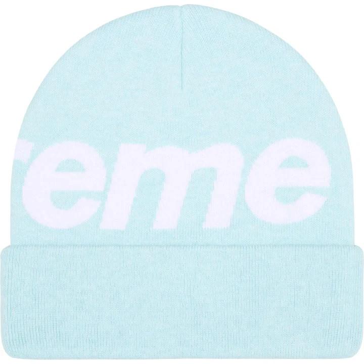 Supreme Big Logo Beanie Light Blue