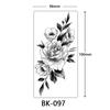 Women Sexy Temporary Tattoo Stickers Black Roses Pattern Full Flower Design Used for Arm Body Art Big Large Fake Tattoo Stickers