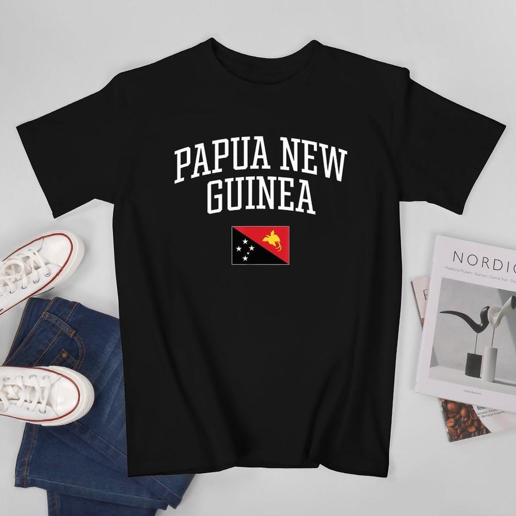 More Design Papua New Guinea Flag Unisex Tshirt Tees Tshirt Oneck T Shirts Unisex Boys Clothing 100 Cotton