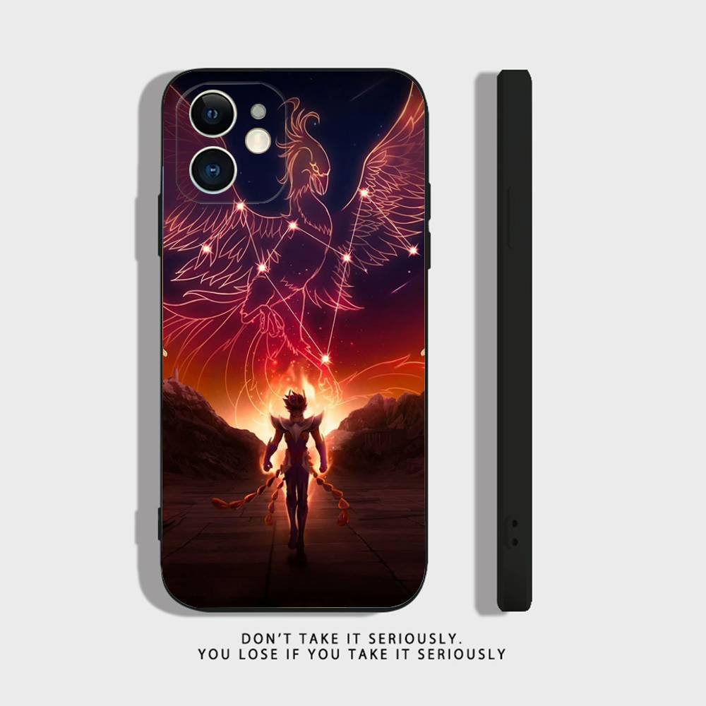 S-Рыцари Зодиака Чехол для телефона iPhone 17,16,15,14,13,12,11,XR,Pro,XS,Max,XR,Plus,Mini Мягкий силикон Черный Ударопрочный