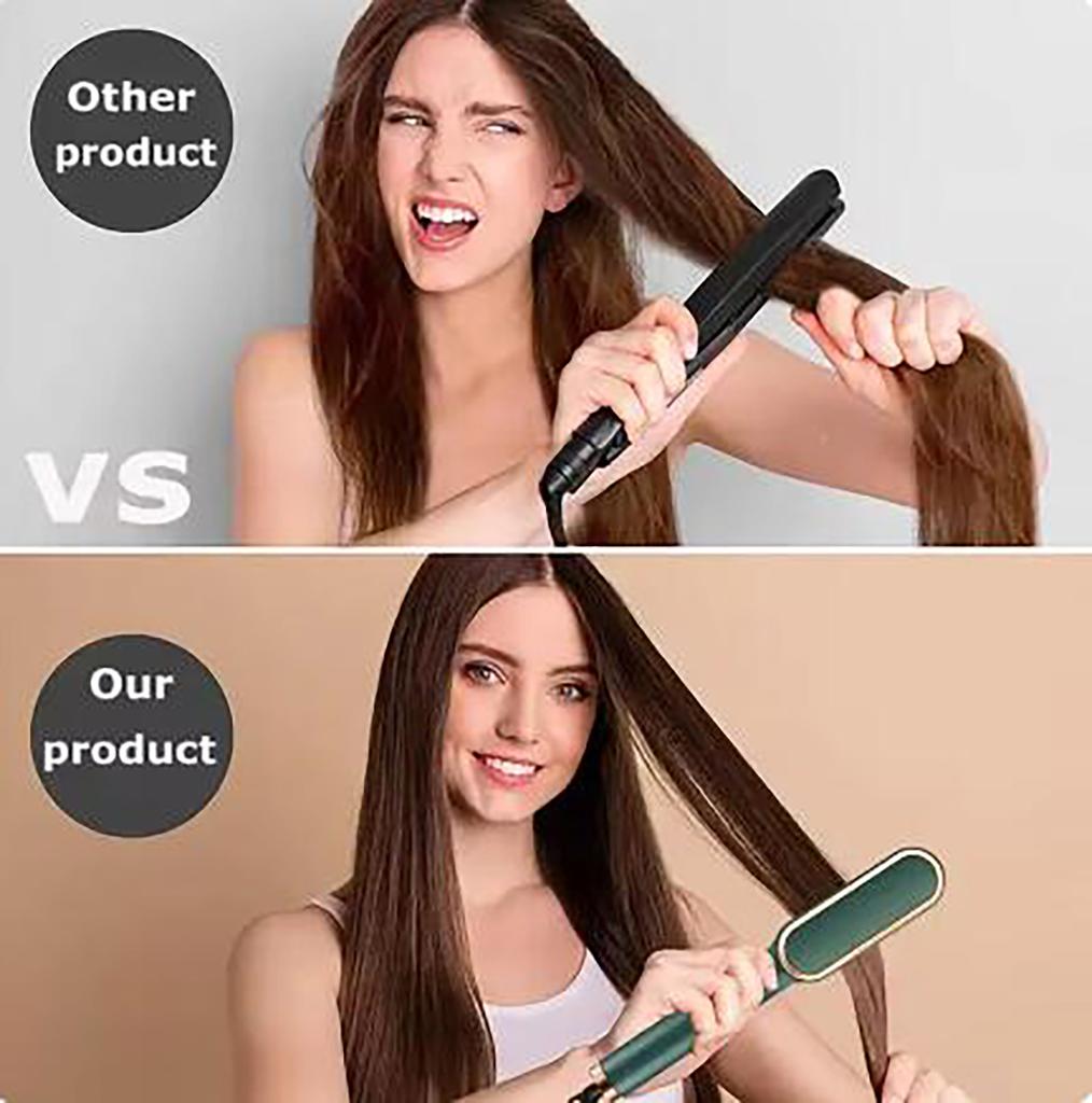 1 шт. Набор для выпрямления волос, расческа для вьющихся волос, профессиональная многофункциональная щетка 2 в 1 с быстрым нагревом, устойчивая к ожогам