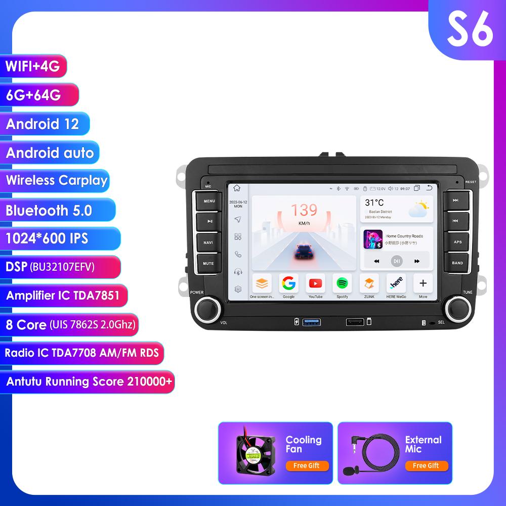 Hizpo 2Din автомобильное радио Android для Volkswagen Golf 5 6 Polo Passat B6 B7 CC Skoda Jetta Универсальный мультимедиа Carplay Wifi GPS Интеллектуальная навигация
