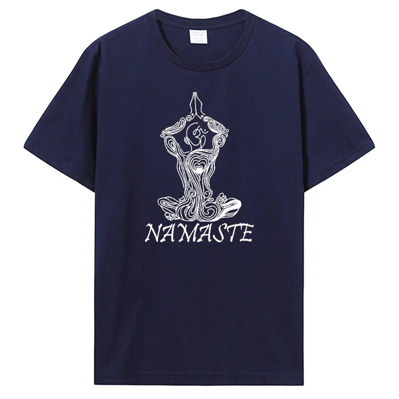 NAMASTE йога женская футболка с принтом унисекс с коротким рукавом хлопковая свободная футболка летняя футболка топы Harajuku уличная одежда