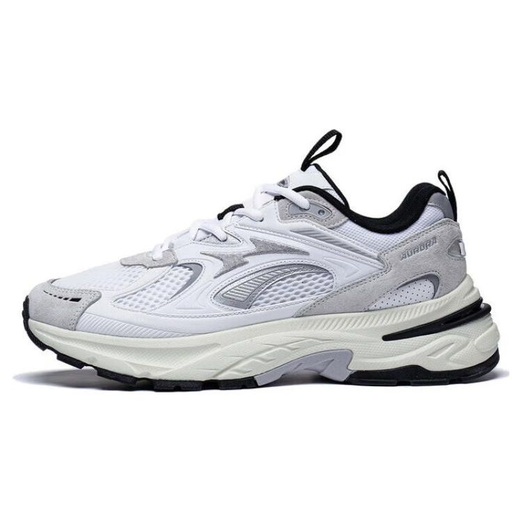 Li-Ning Aurora 2K Non-Slip Wear-Resistant Low-Top Casual Shoes Men Sneakers Standard-White AGCT107-1