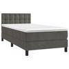 3141528 vidaXL Divan Bed with Mattress Dark Grey 100x200 Cm